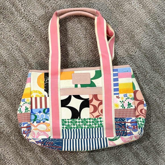 Coach Handbags - Coach Multicolor Patchwork Tote